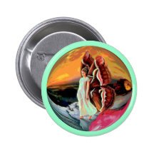 Bouton rond de globe féerique badges avec agrafe