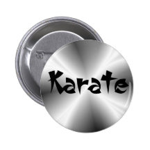 Bouton rond de karaté argenté de Faux Badges