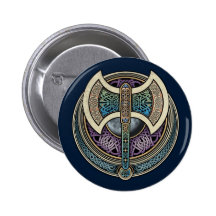 Bouton rond de Knotwork Labrys Pin's Avec Agrafe
