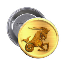 Bouton rond de zodiaque de Capricorne Pin's