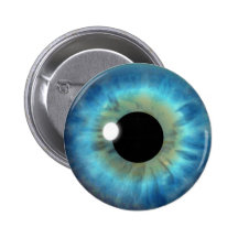 Bouton rond d'oeil bleu de coutume d'iris d'amusem badge avec épingle