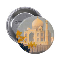 Bouton rond du Taj Mahal Badges Avec Agrafe