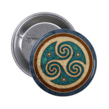 Bouton rond foncé de Triskele Badge Avec Épingle
