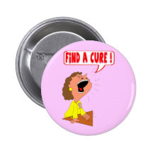 Bouton rond - traitement de cancer du sein badges avec agrafe