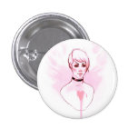 Bouton rose badges avec agrafe