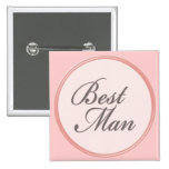 Bouton rose-clair d'homme de gris de charbon de bo pin's