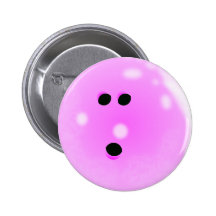 Bouton (rose) de boule de bowling badges avec agrafe