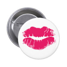 Bouton rose de rouge à lèvres badge
