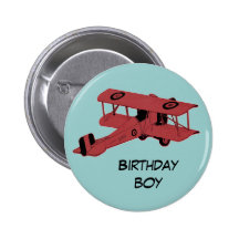 bouton rouge de goupille de garçon d'anniversaire  pin's