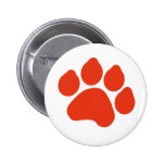 Bouton rouge d'empreinte de patte pin's avec agrafe