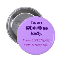 Bouton sourd de conscience d'audition à simple fac badges avec agrafe