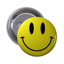 Bouton souriant de visage badge