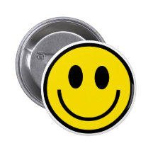 Bouton souriant de visage badges avec agrafe