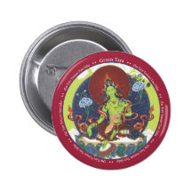 BOUTON Tara vert - avec l'incantation Badges Avec Agrafe