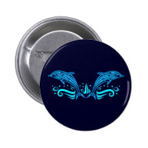 Bouton tribal de dauphins badge