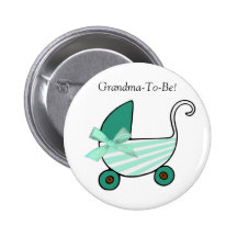 Bouton turquoise de grand-mère de voiture d'enfant pin's