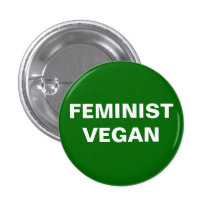Bouton végétalien féministe badge