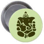 Bouton vert de Ganesh Pin's Avec Agrafe