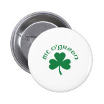 Bouton vert de Patricks de saint d'O de peu Pin's Avec Agrafe