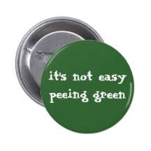 Bouton vert de pipi badges avec agrafe