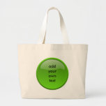 bouton vert-foncé sacs en toile
