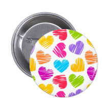 Bouton vibrant de coeurs pin's avec agrafe