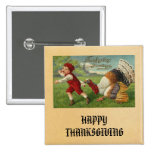Bouton vintage de bon thanksgiving badges avec agrafe