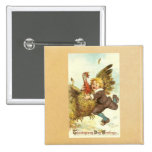 Bouton vintage de bon thanksgiving badges