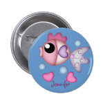 Boutonnez avec les poissons, les bulles, les coeur pin's avec agrafe