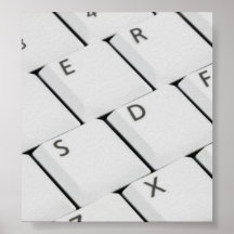 Boutons blancs de clavier affiches