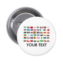 Boutons de drapeau du monde pin's avec agrafe