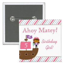 Boutons de fête d'anniversaire du pirate de la fil pin's