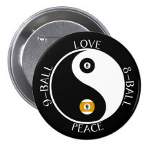 Boutons de piscine de paix d'amour badges