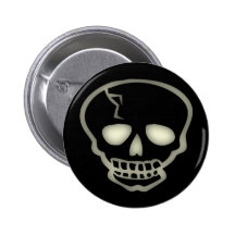 Boutons du crâne du squelette badges avec agrafe
