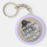 Boutons et parenthèses Keychain de lavande Porte-clé
