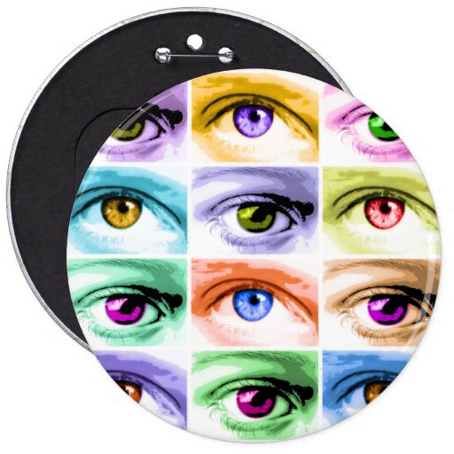 Boutons, goupilles - yeux d'art de bruit pin's