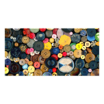 - Boutons - groupe de couture de boutons Cartes De Vœux Avec Photo