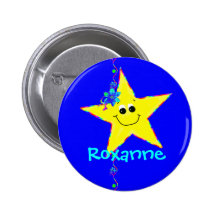 Boutons souriants jaunes d'anniversaire d'étoile pin's