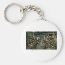 Bowery, par nuit, New York. Cru Porte-clefs