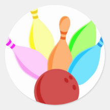 Bowling de Dix bornes Autocollant Rond