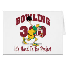 Bowling drôle 300 carte de vœux