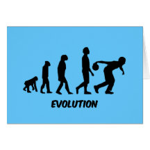 bowling drôle d'évolution cartes de vœux