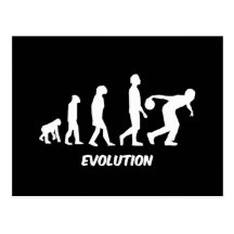 bowling drôle d'évolution cartes postales