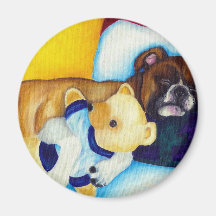 Boxeur et ours de nounours aimants