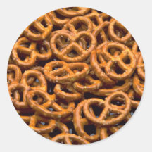 Bretzels Autocollants Ronds