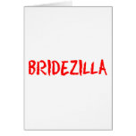 Bridezilla (rouge) carte de vœux