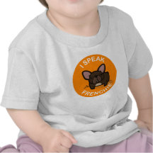 Brindle orange je parle Frenchie T-shirts