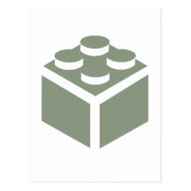 brique 2 x 2 par Customise mon Minifig Carte Postale