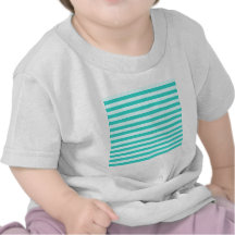 BroadStripes-Cyan-Celeste horizontal et turquoise T-shirts
