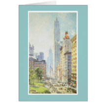 Broadway inférieur vintage en temps de guerre carte
